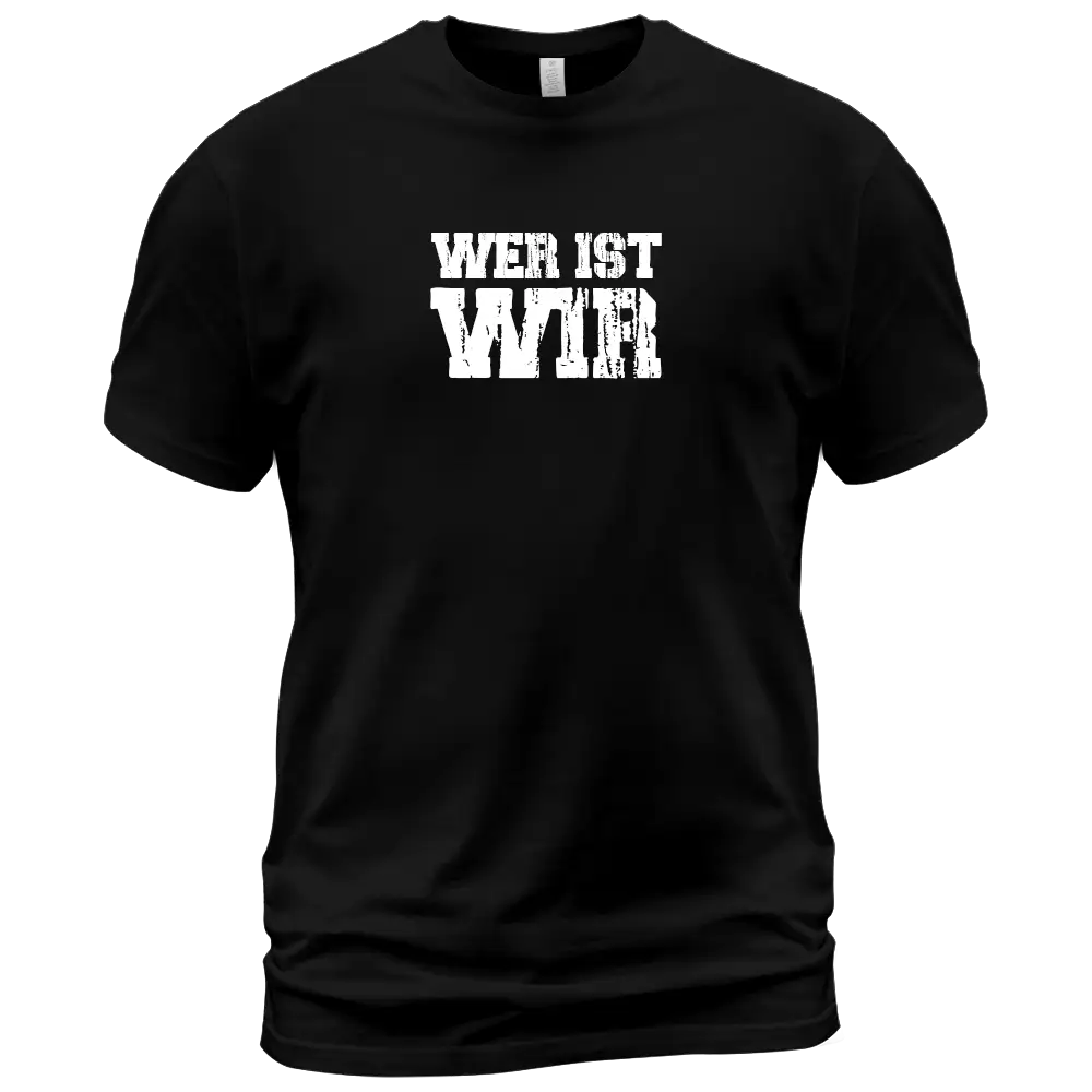 Shirt 0Punkt Wer ist wir schwarz